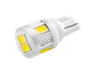 LED car lamp T10-5630-6smd white body white 12V LEDUA