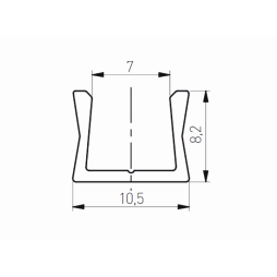 LED profile MICRO surface-mounted 3m PA-GLAXMICNK3M-AL GTV