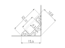 LED profile corner 2m PA-GLAXKT-AL GTV