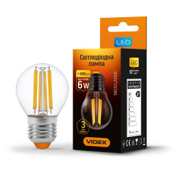 LED lamp VIDEX Filament G45F 6W E27 4100K