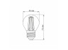 LED lamp VIDEX Filament G45F 6W E27 4100K