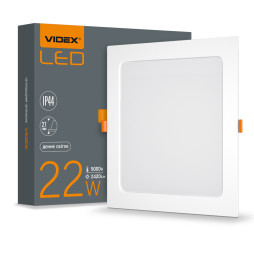 LED lamp Back built-in square VIDEX 22W 5000K