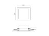 LED lamp Back built-in square VIDEX 22W 5000K