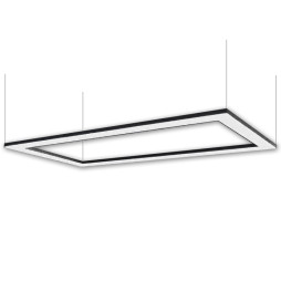 LED pendant, ceiling lamp "Tetragon" rectangle 220V 432W 4500k 2000*1000 black LEDUA