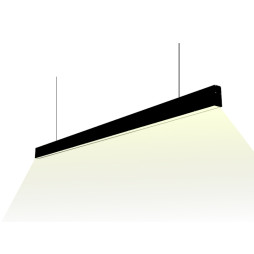 LED pendant linear lamp "N44-600" 220V 21.6W 2160lm 3500k with internal driver black LEDUA
