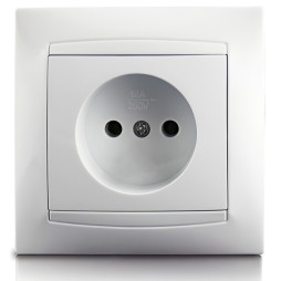 Розетка 1-на LEMANSO Сакура біла                             LMR1020