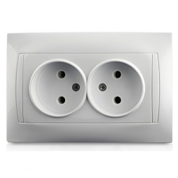 Розетка 2-на LEMANSO Сакура біла                            LMR1022