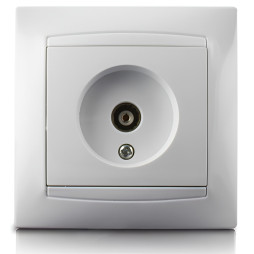 TV socket LEMANSO Sakura white LMR1024