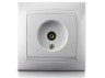 TV socket LEMANSO Sakura white LMR1024