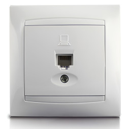 Computer socket 1-way LEMANSO Sakura white LMR1028