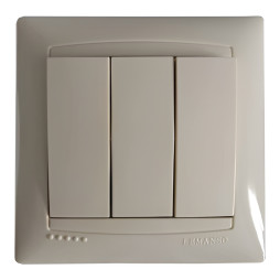 Switch 3-way LEMANSO Sakura cream LMR1108