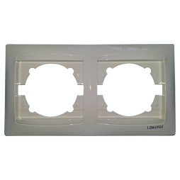 Рамка 2-на LEMANSO Сакура крем горизонтальна  LMR1111