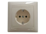 1-way socket with grounding LEMANSO Sakura cream LMR1121