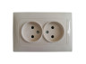 2-way socket LEMANSO Sakura cream LMR1122