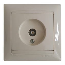 TV socket LEMANSO Sakura cream LMR1124