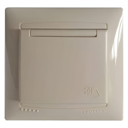 Socket with cover LEMANSO Sakura cream LMR1127