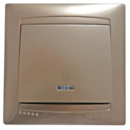 Switch 1st through + LED backlight LEMANSO Sakura gold LMR1203