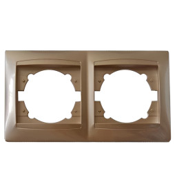 Frame 2-way LEMANSO Sakura gold horizontal LMR1211