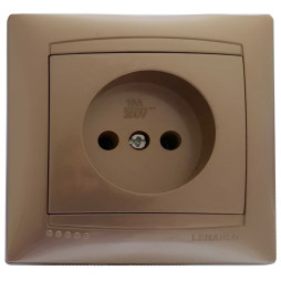 Розетка 1-на LEMANSO Сакура золото  LMR1220