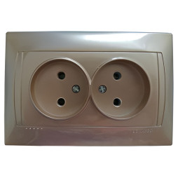 Socket 2-way LEMANSO Sakura gold LMR1222