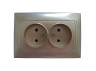 Socket 2-way LEMANSO Sakura gold LMR1222