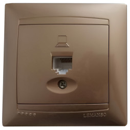 Computer socket 1-way LEMANSO Sakura gold LMR1228