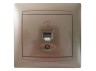 Socket telephone 1-way LEMANSO Sakura gold LMR1225