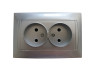Socket 2-way LEMANSO Sakura silver LMR1322