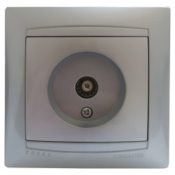 TV socket LEMANSO Sakura silver LMR1324
