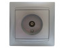 TV socket LEMANSO Sakura silver LMR1324