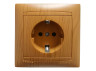 Socket 1-way with grounding LEMANSO Sakura alder LMR1421