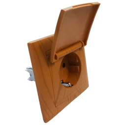 Socket with cover LEMANSO Sakura alder LMR1427