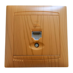 Computer socket 1-way LEMANSO Sakura alder LMR1428