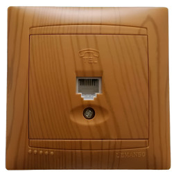Telephone socket 1-way LEMANSO Sakura alder LMR1425