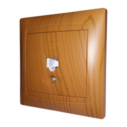 Telephone socket 1-way LEMANSO Sakura alder LMR1425