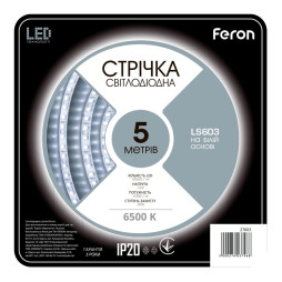 LED strip Feron LS603 12V 4.8W/m 6500K (5 metres in a reel)