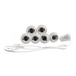 Makeup mirror light LED recessed 220V 7pcs E14 manual switch, white color LEDUA