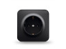 IP20 Outdoor single socket with grounding black graphite VIDEX BINERA