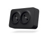 IP20 External double socket black graphite VIDEX BINERA