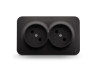 IP20 External double socket black graphite VIDEX BINERA