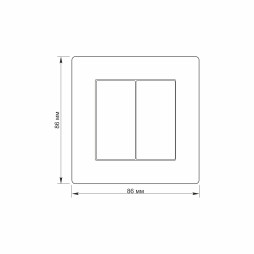 Two-button switch white TITANUM STANDARD TF-ST-SW2-W