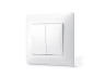 Two-button switch white TITANUM STANDARD