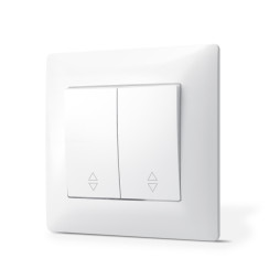 Two-button switch through white TITANUM STANDARD