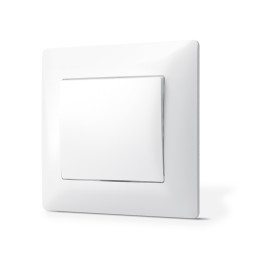 Single-button switch white TITANUM STANDARD