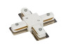 Connector X 2WAYS Lemanso for track systems white / LM515