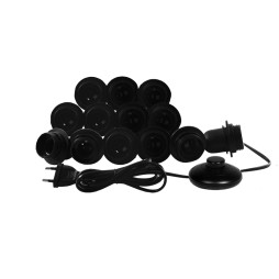 Makeup mirror light LED recessed 220V 13pcs E27 foot switch, black color LEDUA
