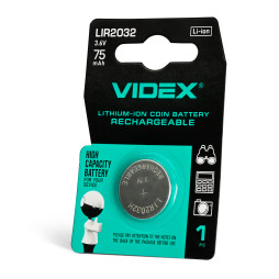 Lithium battery Videx LIR2032 1pc BLISTER CARD