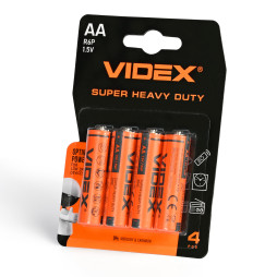 Salt battery VIDEX R6P/AA 4pcs BLISTER