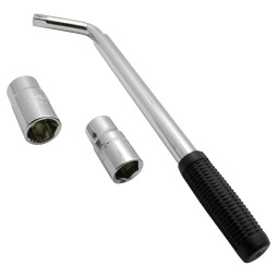 Wheel wrench telescopic. (rubberized)) 17x19, 21x23mm CRV LEMANSO LTL90008