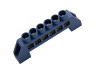Connecting busbar 6*9 6ways Lemanso blue / LMA070
